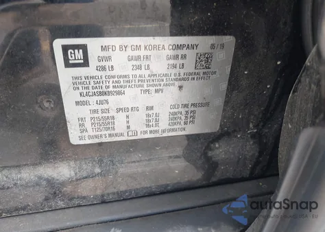 2019 Buick Encore Fwd Preferred from USA, damaged, VIN KL4CJASB0KB929864